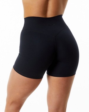 Alphalete Alphalux Wonder Kort 6" Shorts Dame Svarte | PNFGKW-348