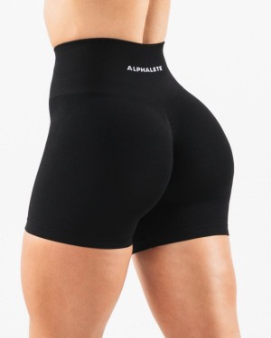 Alphalete Amplify Kort 4.5" Shorts Dame Svarte | WDPZAT-419