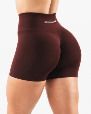 Alphalete Amplify Kort 4.5" Shorts Dame Sangria | HLVCMT-293