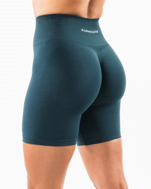 Alphalete Amplify Kort 6.5” Shorts Dame Midnight | GHQAOS-695