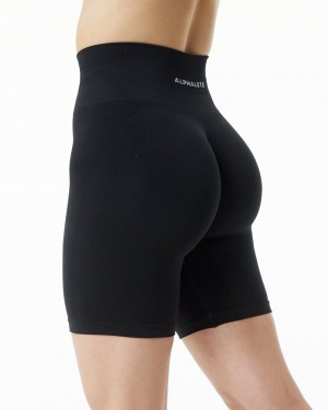 Alphalete Amplify Kort 7.5" Shorts Dame Svarte | EQCDSL-834