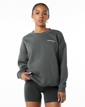 Alphalete Classic Crew Jakker Dame Smoke | FRSZXH-954