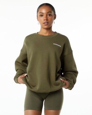 Alphalete Classic Crew Jakker Dame Willow | KTJMCD-518