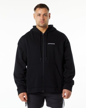 Alphalete Classic Full-Zip Jacket Jakker Herre Svarte | MTAZOH-859