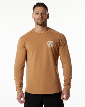 Alphalete Dynasty LS Tee Skjorte Herre Rust | JGIHLA-401