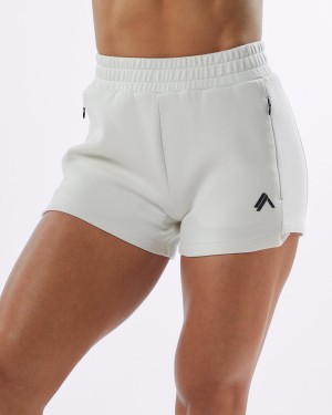 Alphalete ELMTS Atletiske Kort 3.5" Shorts Dame Pisket Krem | SKRYDG-045