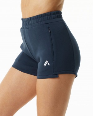 Alphalete ELMTS Atletiske Kort 3.5" Shorts Dame Marineblå | AXCKHR-128