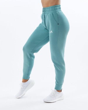 Alphalete ELMTS Cuffed Jogger Joggebukser Dame Teal | ICHNZO-659