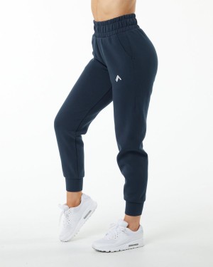 Alphalete ELMTS Cuffed Jogger Joggebukser Dame Marineblå | PKEYTJ-673