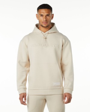 Alphalete ELMTS Hoodie Hettegenser Herre Vanilla | WMIXAZ-093