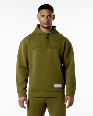 Alphalete ELMTS Hoodie Hettegenser Herre Moss | QMPOVU-410