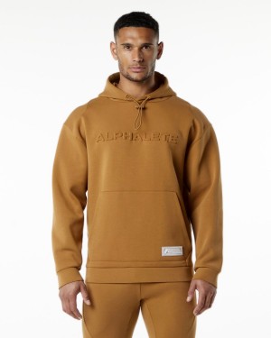 Alphalete ELMTS Hoodie Hettegenser Herre Almond | GKTJUB-021