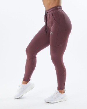 Alphalete ELMTS Zip Jogger Joggebukser Dame Mauve | HIYGOS-246