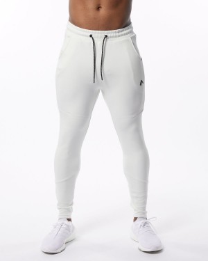 Alphalete ELMTS Zip Jogger Joggebukser Herre Pisket Krem | SJDZRO-381