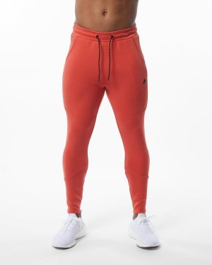 Alphalete ELMTS Zip Jogger Joggebukser Herre Oransje | YPFZQO-908