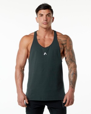 Alphalete Emblem Stringer Stringers Herre Grønn | XWCGJA-392