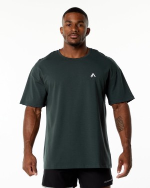 Alphalete Emblem Tee Skjorte Herre Grønn | MIYLCT-205