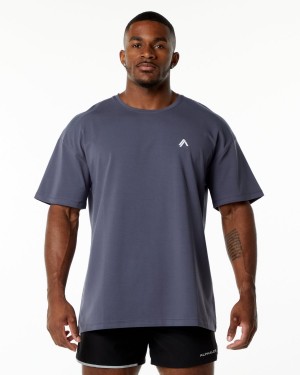 Alphalete Emblem Tee Skjorte Herre Lilla | PODRZK-580