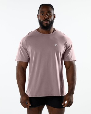 Alphalete Emblem Tee Skjorte Herre Mauve | RXNBOM-971