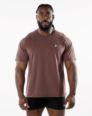 Alphalete Emblem Tee Skjorte Herre Merlot | ZIBASF-412