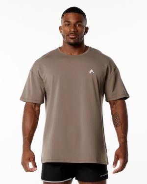 Alphalete Emblem Tee Skjorte Herre Mocha | IZSYJR-739