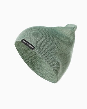 Alphalete Essential Beanie Accessories Dame Sage | JEAVOX-968