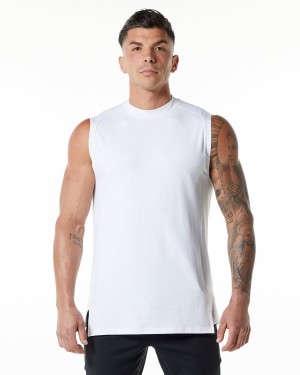 Alphalete Evo Tank Singlet Herre Hvite | RMTOUC-210