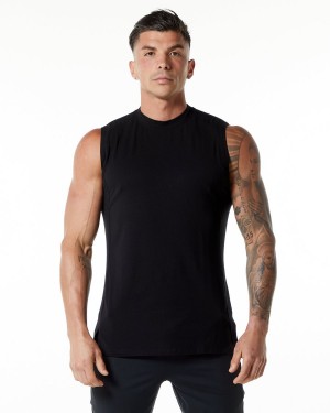 Alphalete Evo Tank Singlet Herre Svarte | MBNUWX-172