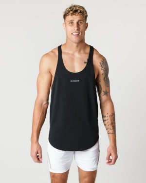 Alphalete Heavy Bomull Core Stringer Stringers Herre Svarte | GVBLOF-843