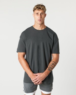 Alphalete Heavy Bomull Core Tee Skjorte Herre Shadow | HJIPAD-384