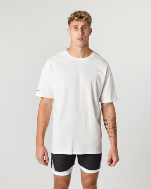 Alphalete Heavy Bomull Core Tee Skjorte Herre Shell | IAVQLE-639