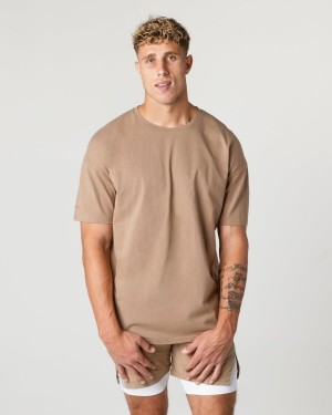 Alphalete Heavy Bomull Core Tee Skjorte Herre Chai | SBJTPV-852