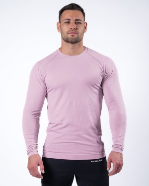 Alphalete Hero Long Sleeve Tee Skjorte Herre Bloom | MCGTHY-865