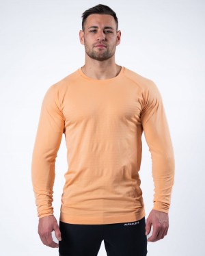 Alphalete Hero Long Sleeve Tee Skjorte Herre Korall | BUEFKY-418