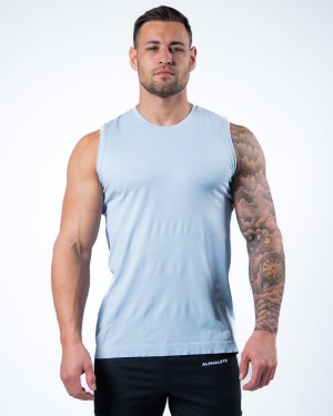 Alphalete Hero Tank Singlet Herre Blå | GKYCOW-328