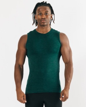 Alphalete Hero Tank Singlet Herre Darkest Pine | TSHCDF-496