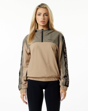 Alphalete Infinity Tech Jacket Jakker Dame Desert Safari | VGNHIL-864