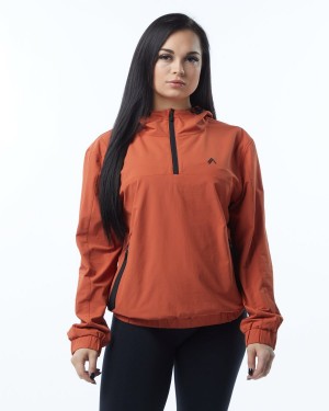 Alphalete Infinity Tech Jacket Jakker Dame Sour Tangerine | HFJBPA-713