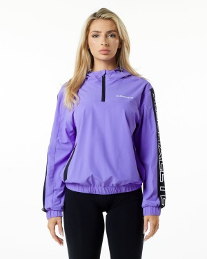 Alphalete Infinity Tech Jacket Jakker Dame Synthetic Violet | XFJUSW-534