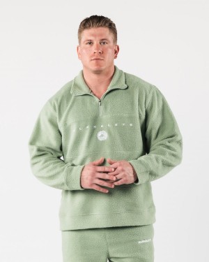 Alphalete King Quarter Zip Jakker Herre Sage | QWCRJZ-561