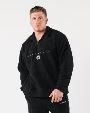 Alphalete King Quarter Zip Jakker Herre Svarte | TYLWPS-769