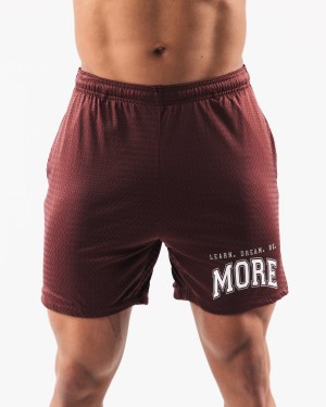 Alphalete LDB More Mesh Kort 6” Shorts Herre Burgunder | CBAXLE-608