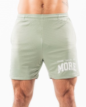 Alphalete LDB More Mesh Kort 6" Shorts Herre Sage | OXAQHP-894