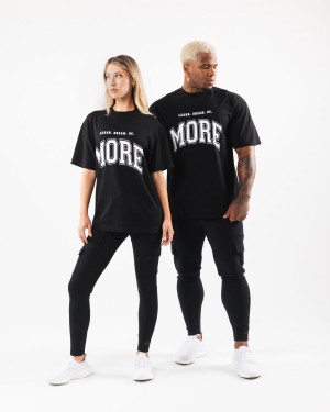 Alphalete LDB More Tee Skjorte Herre Svarte Hvite | POFZMX-105