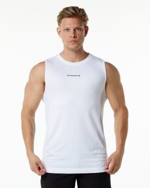 Alphalete Ozone Tank Singlet Herre Hvite | KBONFU-681