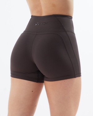 Alphalete Pulse Surge Kort 4" Shorts Dame Grå | UHOKCY-163