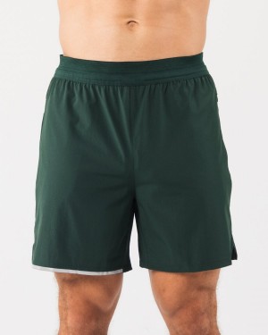 Alphalete Studio Kort 6" Shorts Herre Evergreen | JMUZOP-182