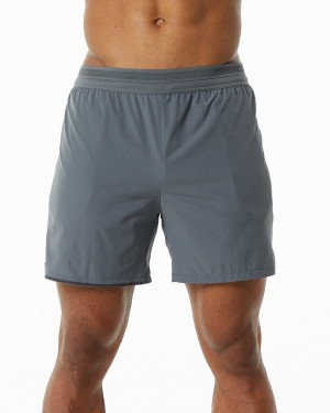 Alphalete Studio Kort 6" Shorts Herre Grå | JKLGME-974