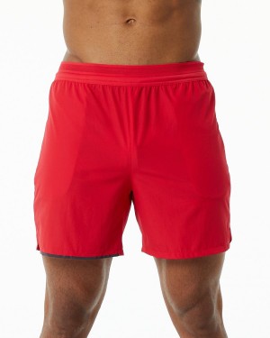 Alphalete Studio Kort 6" Shorts Herre Rød | ORCZFK-102