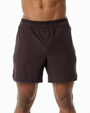 Alphalete Studio Kort 6" Shorts Herre Sjokolade | CYSUXM-982